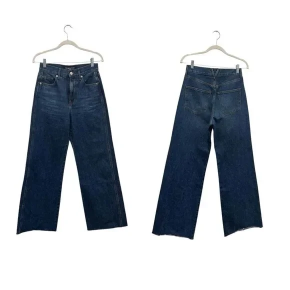 NEW Veronica Beard Taylor Wide-Leg Jean in “Stoned Bright Blue” - Picture 8 of 12